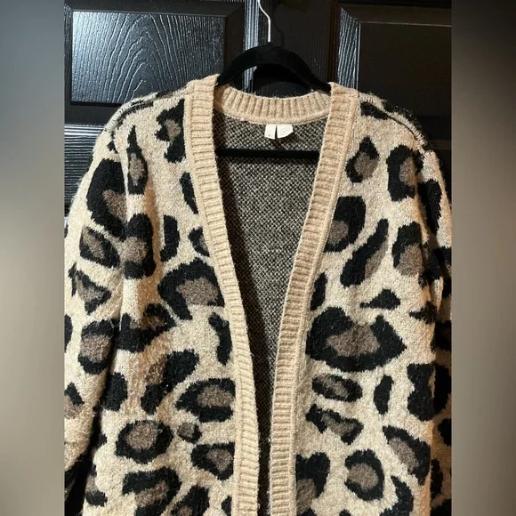 Anthropologie Moth Leopard Print Cardigan Sweater - Picture 5 of 10